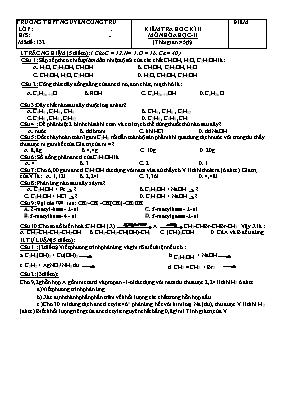 2 Đề kiểm tra học kỳ II môn Hóa học Lớp 11 - Trường THPT Nguyễn Công Trứ